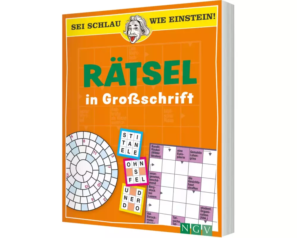 Sei schlau wie Einstein! - Rätsel in Großschrift