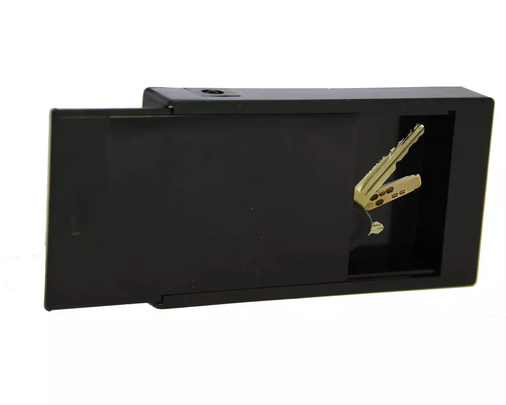 KH Security Magnetische Schlüsselbox mit Schiebedeckel, Schwarz
