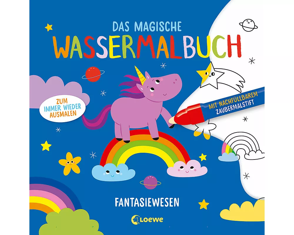 Das magische Wassermalbuch - Fantasiewesen