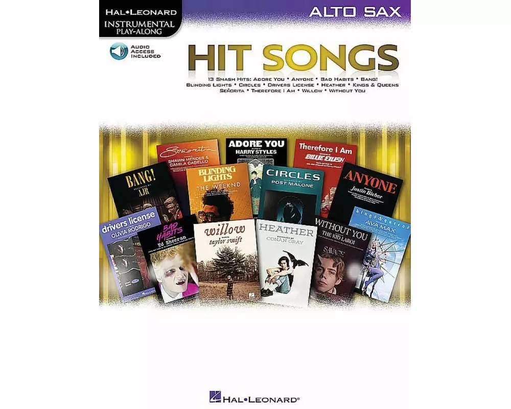 Hit Songs: Alto Sax Play-Along with Audio Demo and Backing Tracks