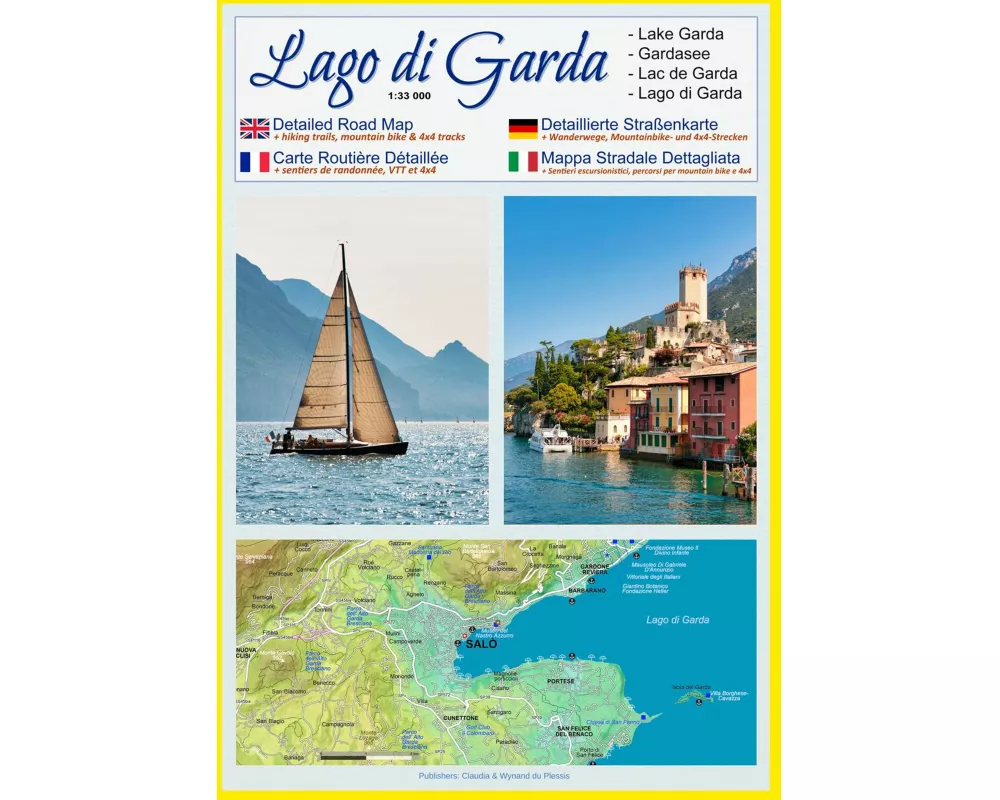 Gardasee - Lago di Garda (Maßstab 1:33.000)