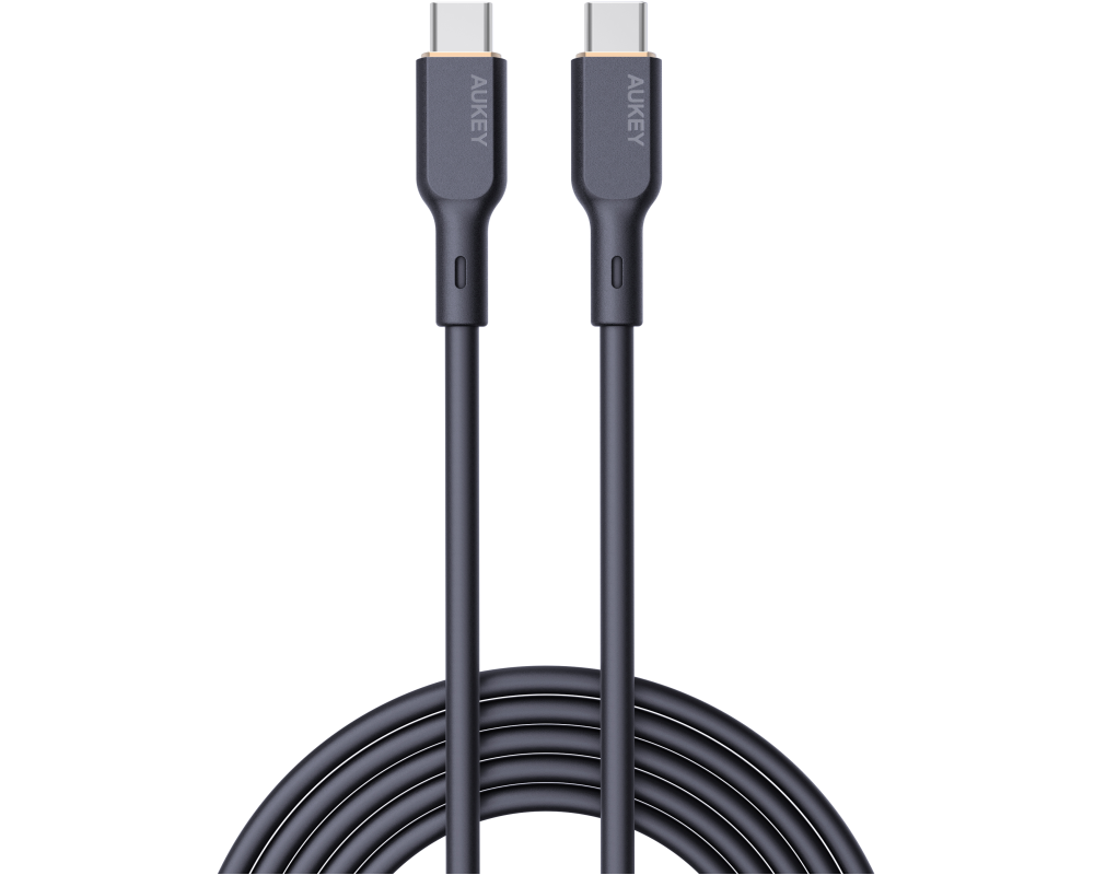 AUKEY Cable USB-C-to-C, Silicone CB-SCC102 1.8m, 100W,Black