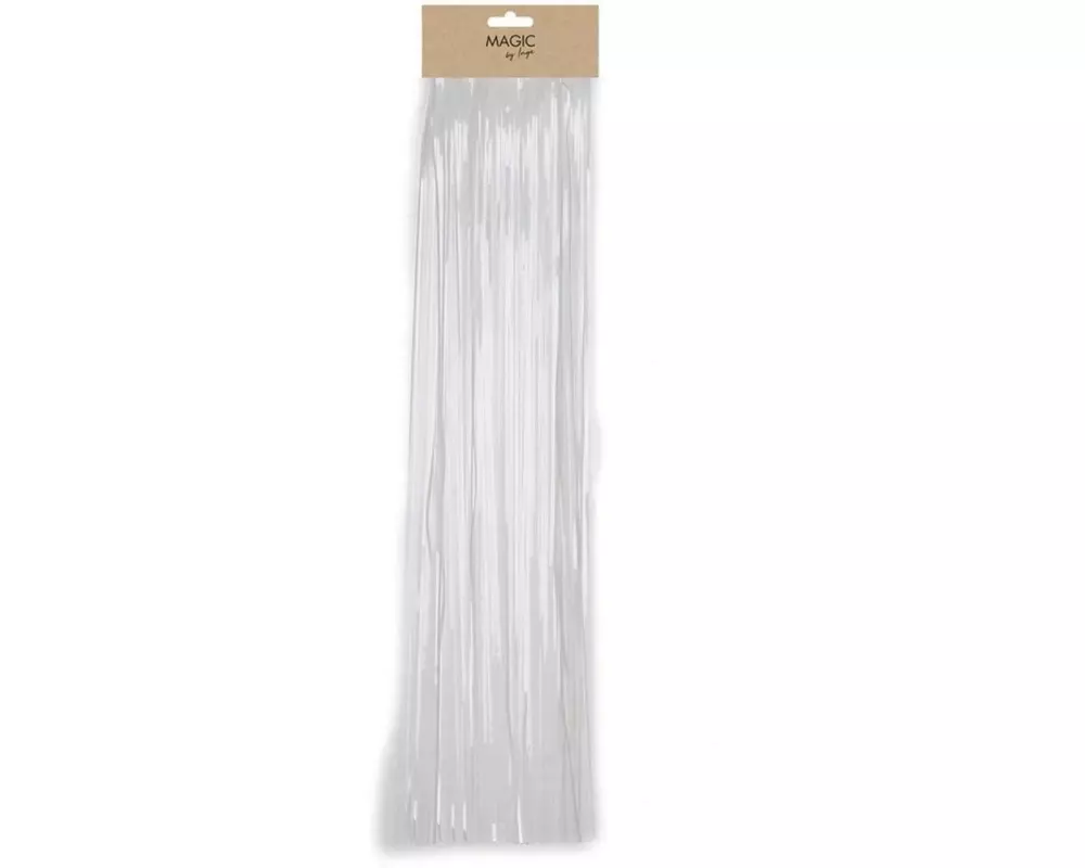 Holly & Jolly Lametta glatt 50 cm, Weiss