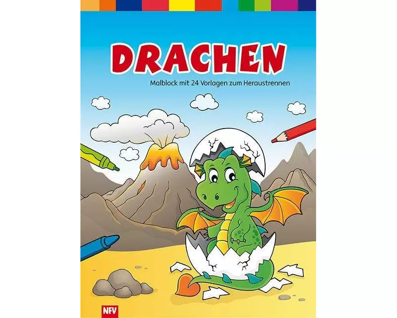 Drachen - Malblock mit 24 Vorlagen zum Heraustrennen