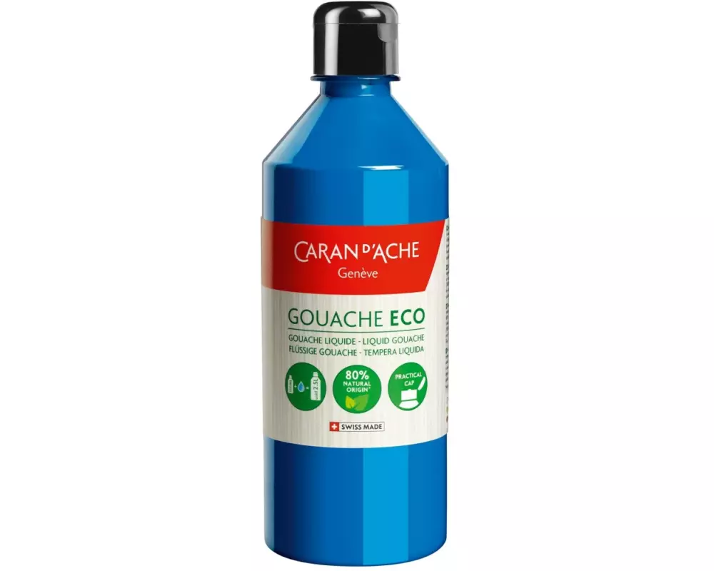 Caran d'Ache Wasserfarbe Gouache Eco 500 ml, Cyan