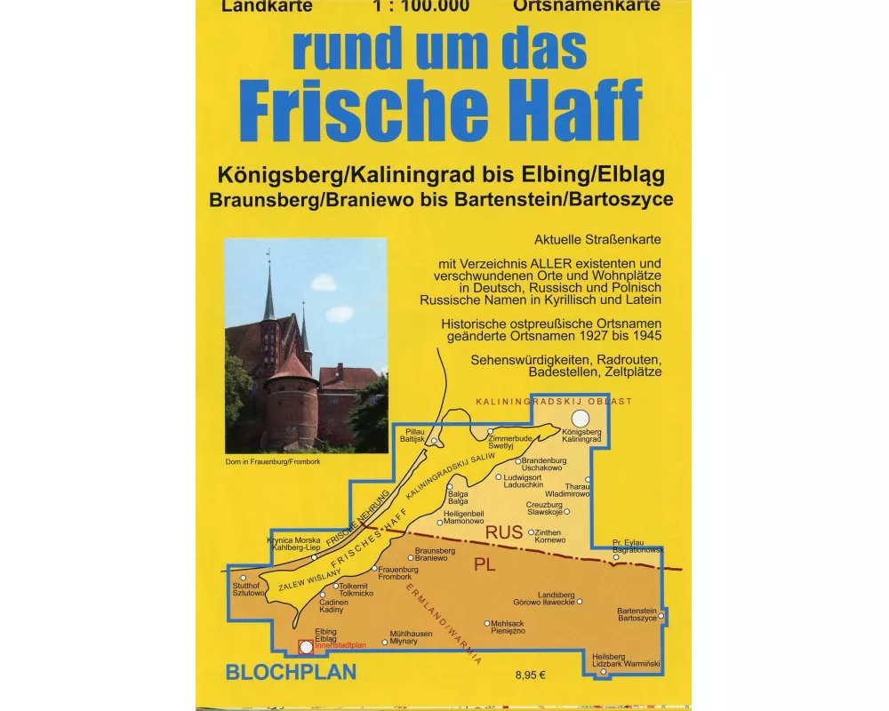Landkarte rund um das Frische Haff