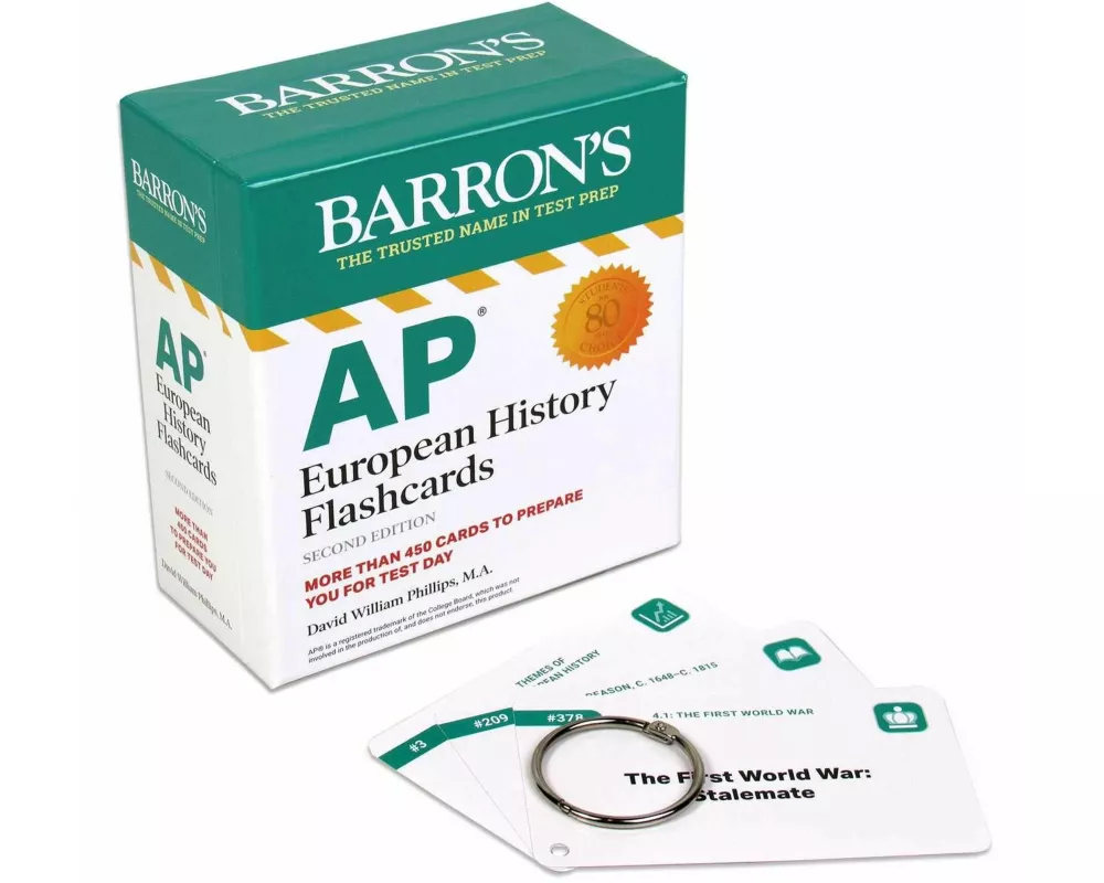 AP European History Flashcards, Second Edition: Up-to-Date Review + Sorting Ring for Custom Study