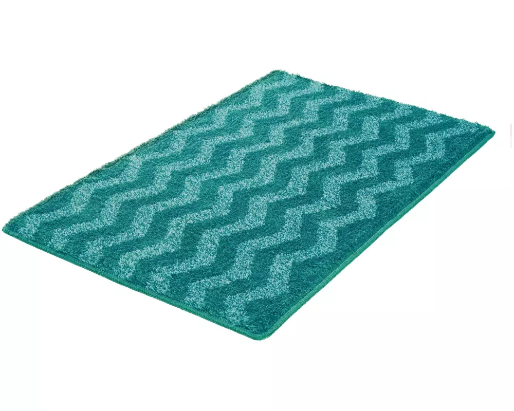Kleine Wolke Badteppich Zack 60 x 90 cm, Grün