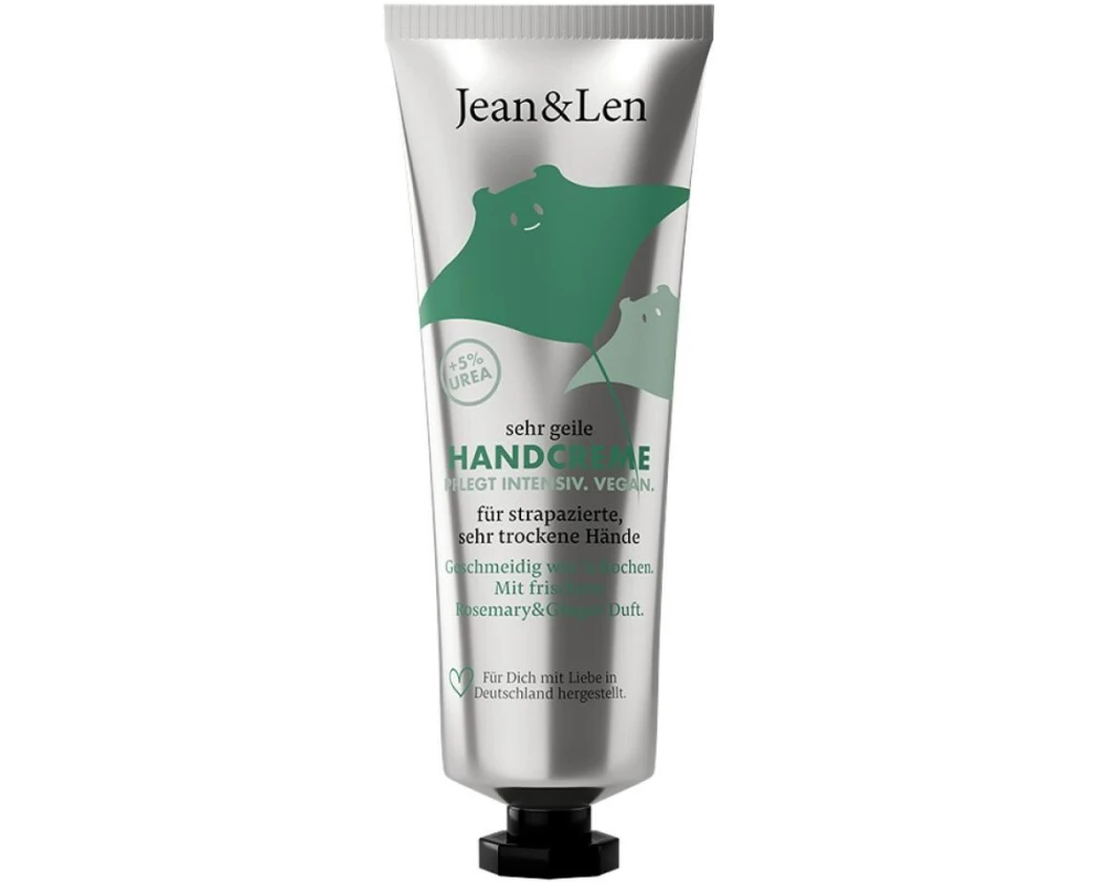 Jean & Len Handcrème sehr geile Rosemary/Ginger Urea mit Tray 75 ml