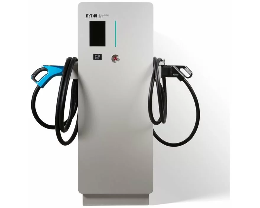 EATON Green Motion DC 66 EV charging station Online CCS 2 connector RJ45 communication interface RFID access control