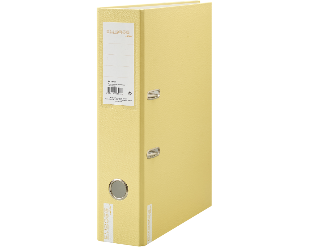 ANCOR Ordner 8cm Emboss 84795 gelb A4