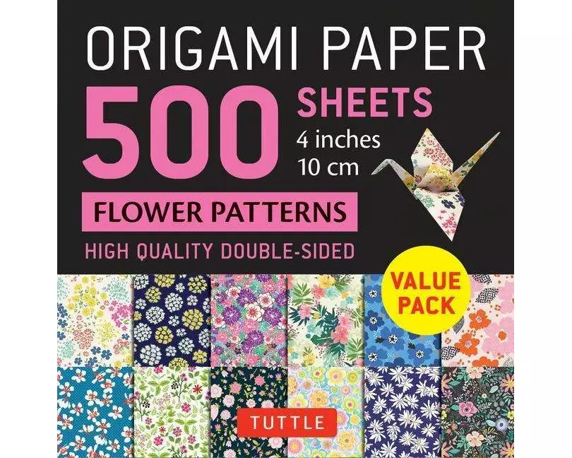 Origami Paper 500 Sheets Flower Patterns 4" (10 CM)
