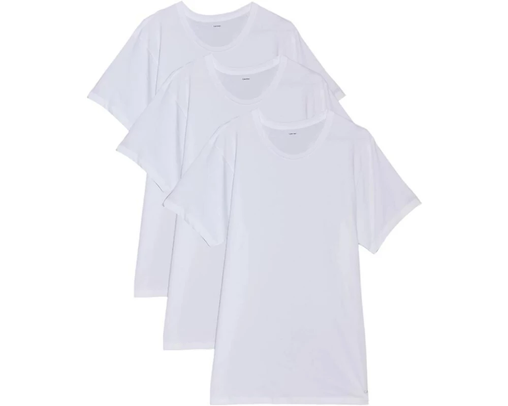 Calvin Klein Wäsche T-Shirt S/S Crew Neck 3Pk Weiss, L