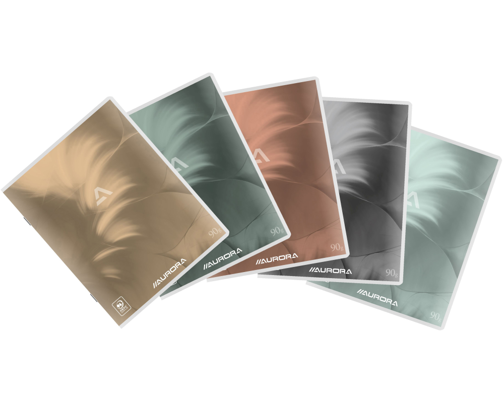 AURORA Notizbuch A5 136MQ10 kariert assortiert