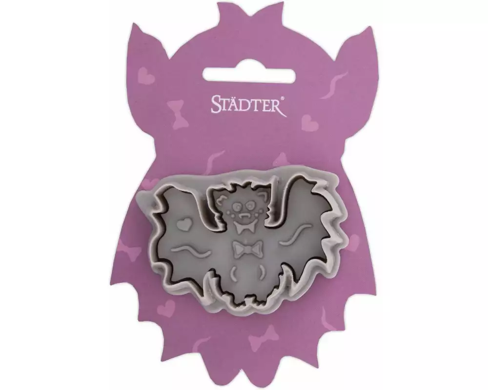 Städter Präge-Ausstecher Fledermaus 4.3 x 6 cm, Grau