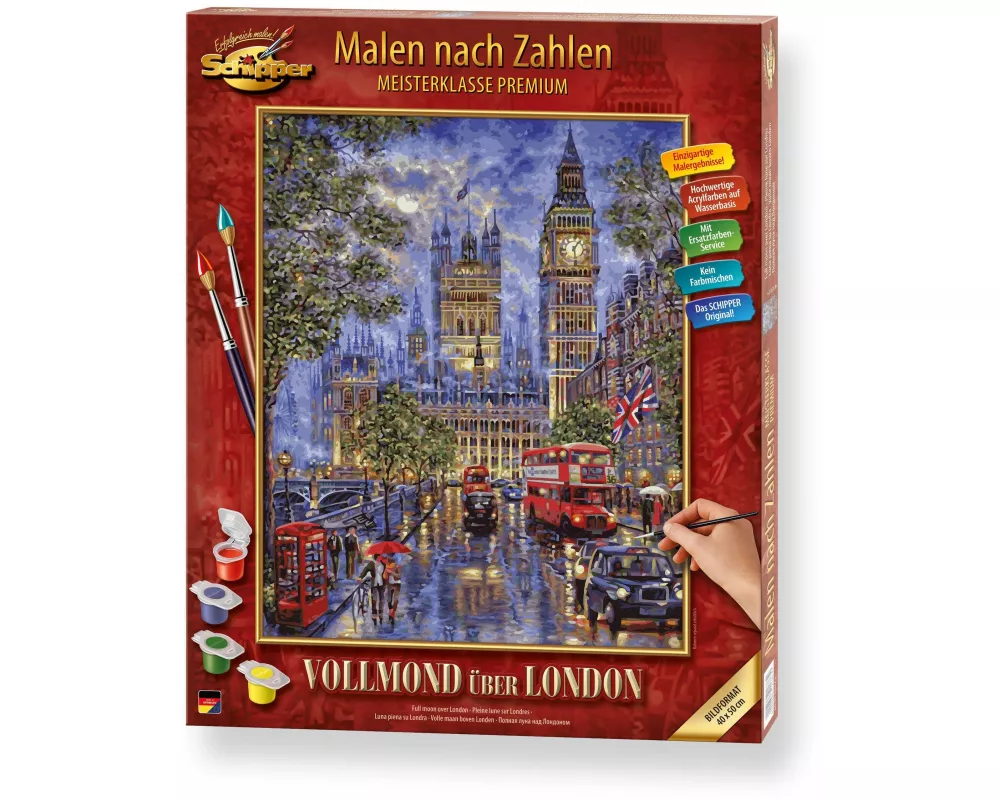 Malen nach Zahlen - Vollmond über London