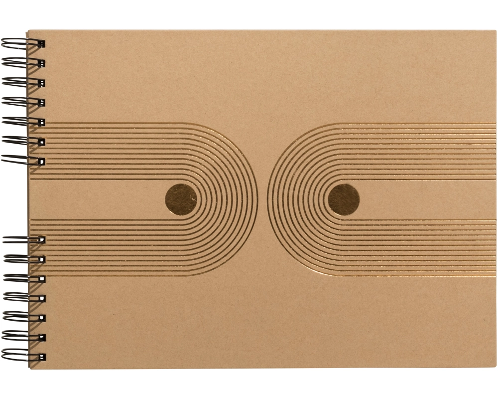 EXACOMPTA Spiralalbum Graphik 32x22cm 16749E Kraft 50 Seiten
