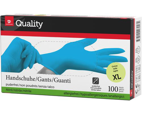 QUALITY Einweghandschuhe Nitril XL 975762 blau 100 Stück