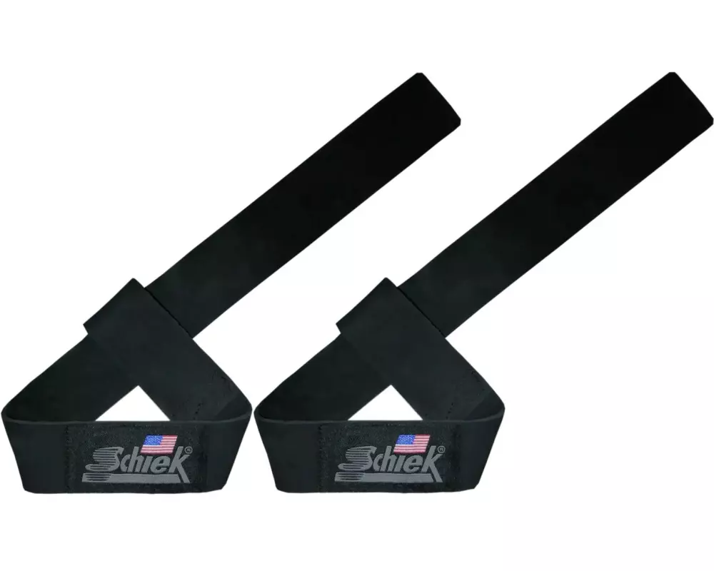 Schiek Sports Leder Lifting Zughilfen, Schwarz One Size