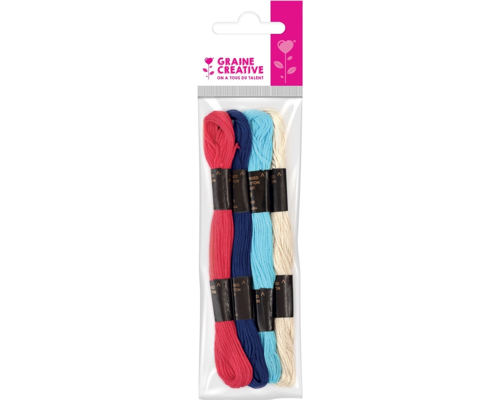 GRAINE CREATIVE Stickfäden 4x7m GC-205012 assortiert