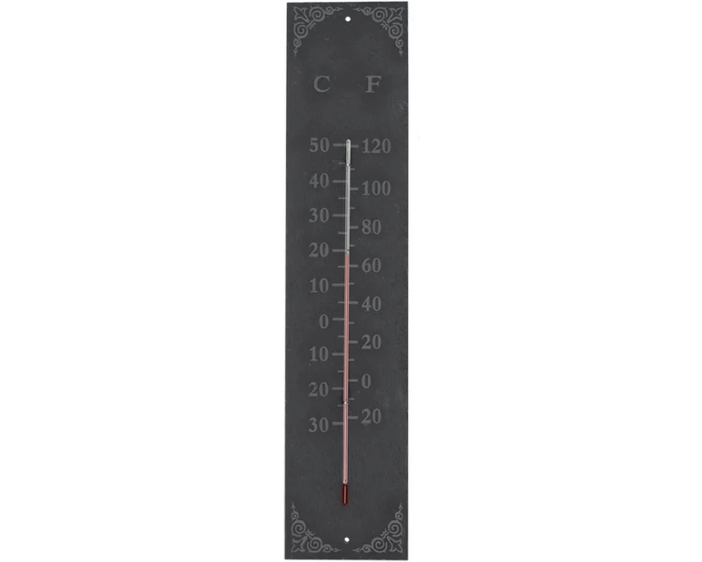 Esschert Design Thermometer Schiefer Grau 10.1 x 1.4 x 45.1 cm