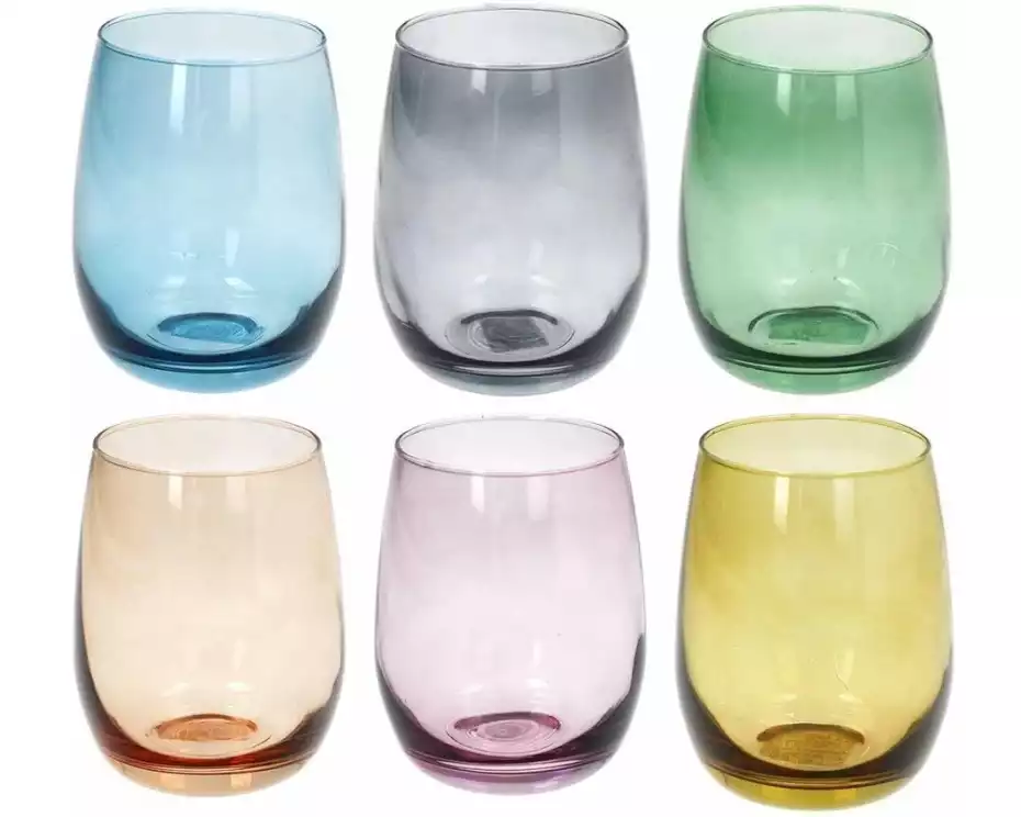 Tognana Trinkglas Tulip Rhapsody 400 ml, 6 Stück, Mehrfarbig