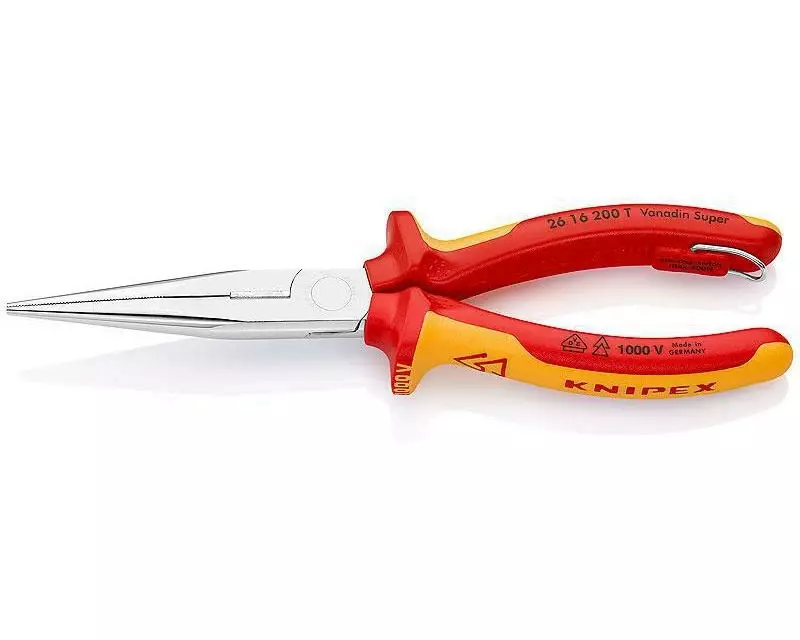 Knipex Flachrundzange 200 mm gerade, Öse, 1000 V