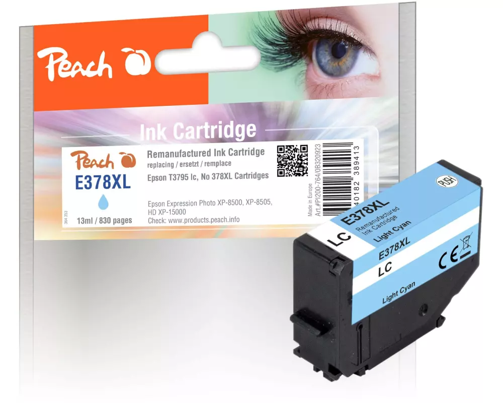 Peach Tinte Epson T3795, No 378XL Light Cyan