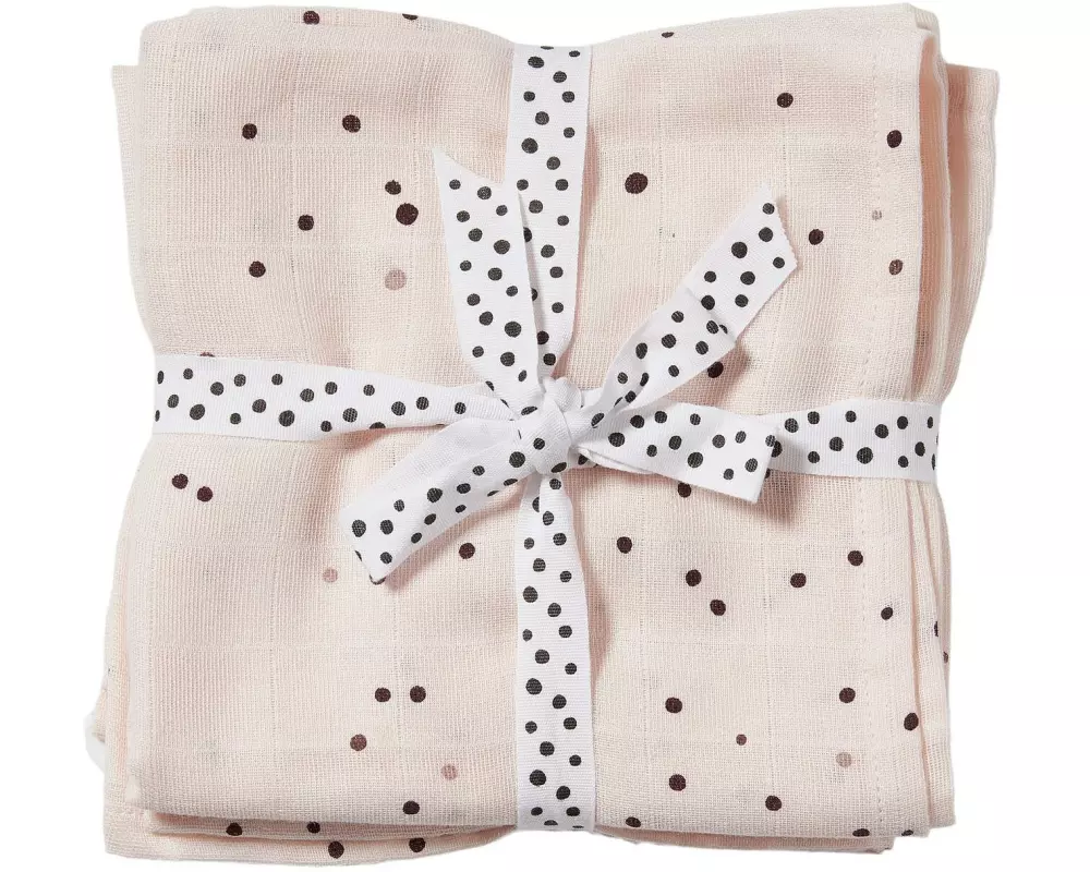 done by deer Mulltuch 2er Set Dreamy Dots Rosa 70 cm x 70 cm