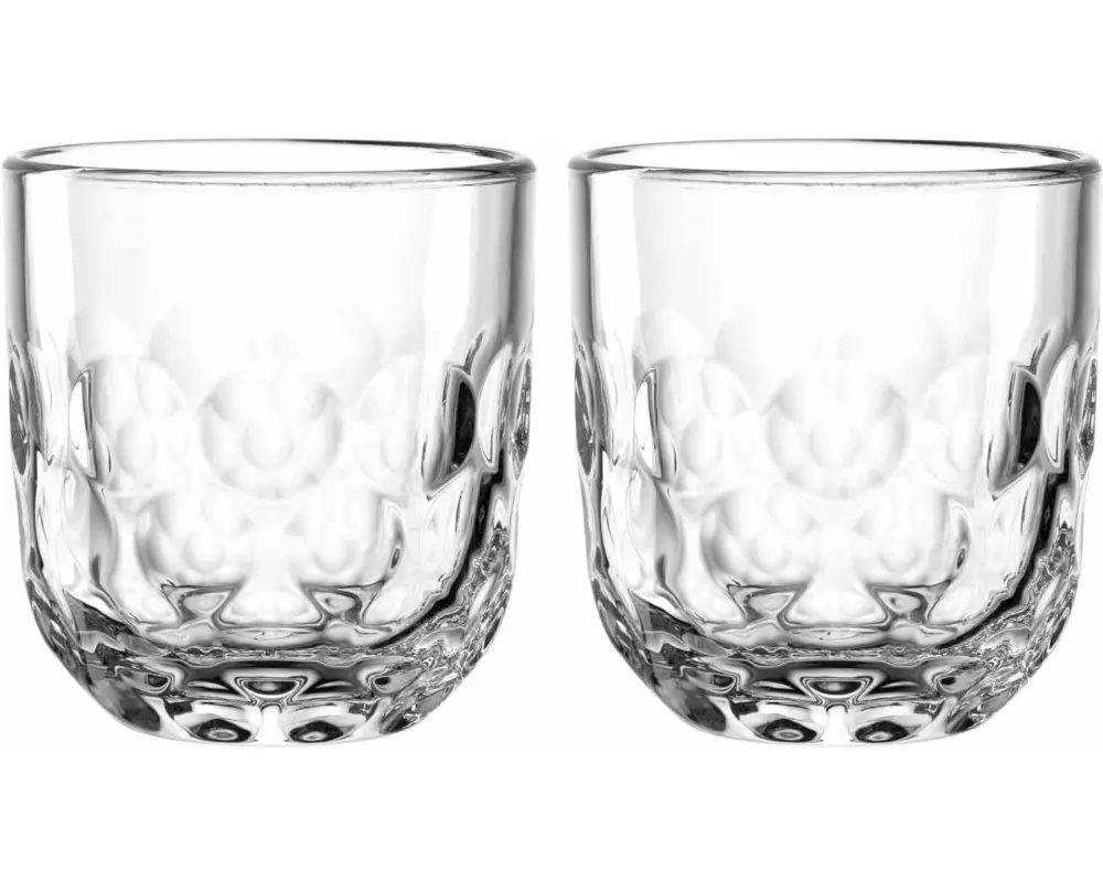 Leonardo Cappuccino Becher Gocce 1 220 ml, 2 Stück, Transparent