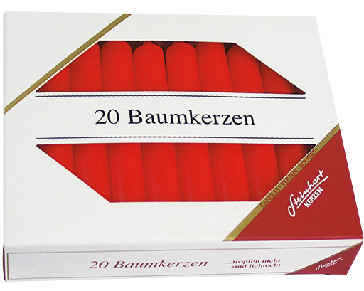 STEINHART Baumkerzen 100x13mm 02333-10 rot 20 Stück