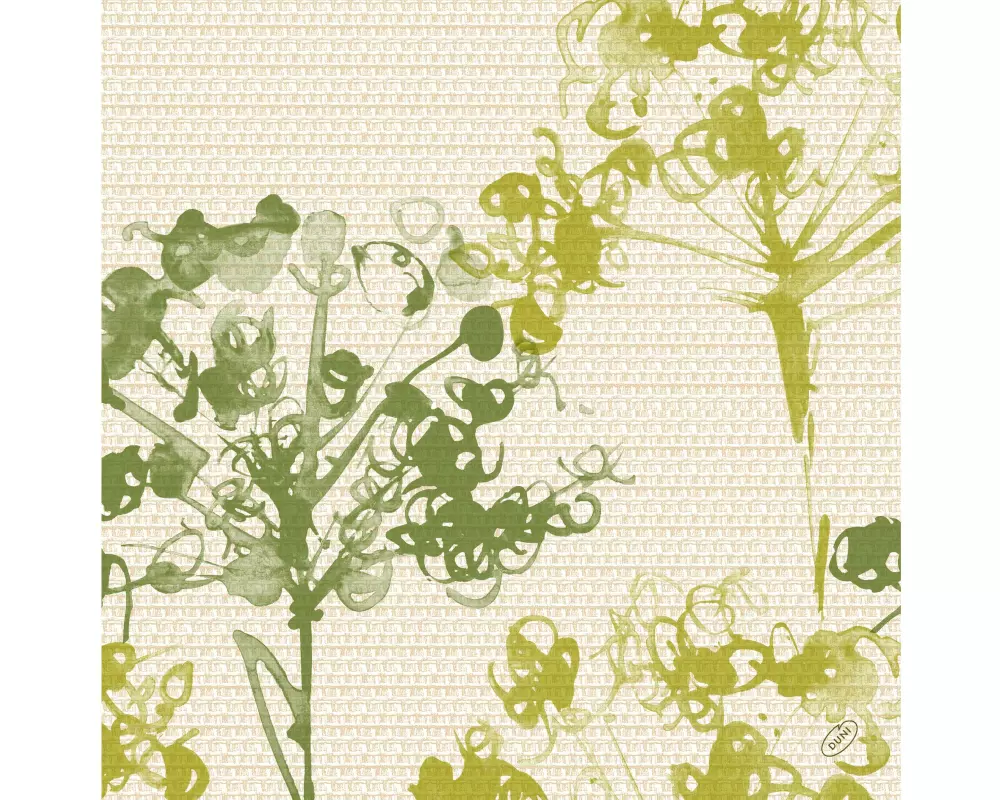 Duni Papierservietten Green Umbles 40 cm x 40 cm, 60 Stück
