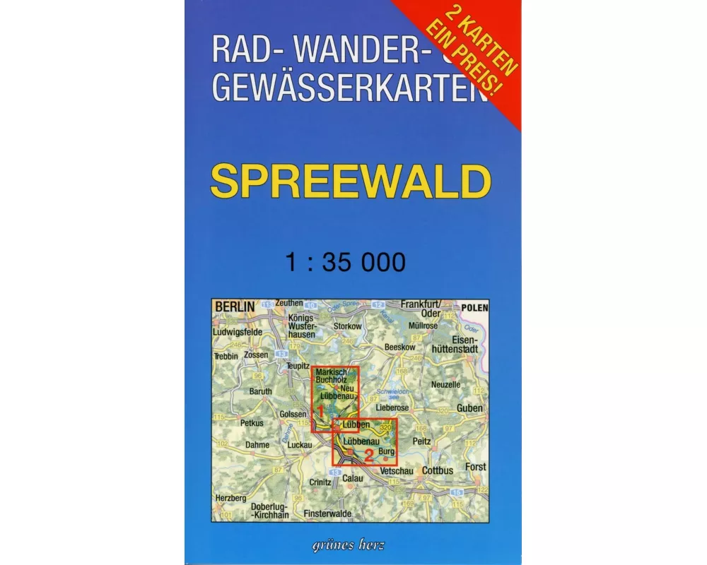 Spreewald 1 : 35 000 Rad-, Wander- und Gewässerkarten-Set