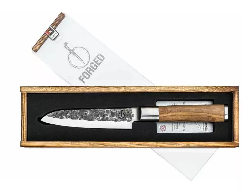 Forged Küchenmesser Olive Santokumesser 13 cm Beige
