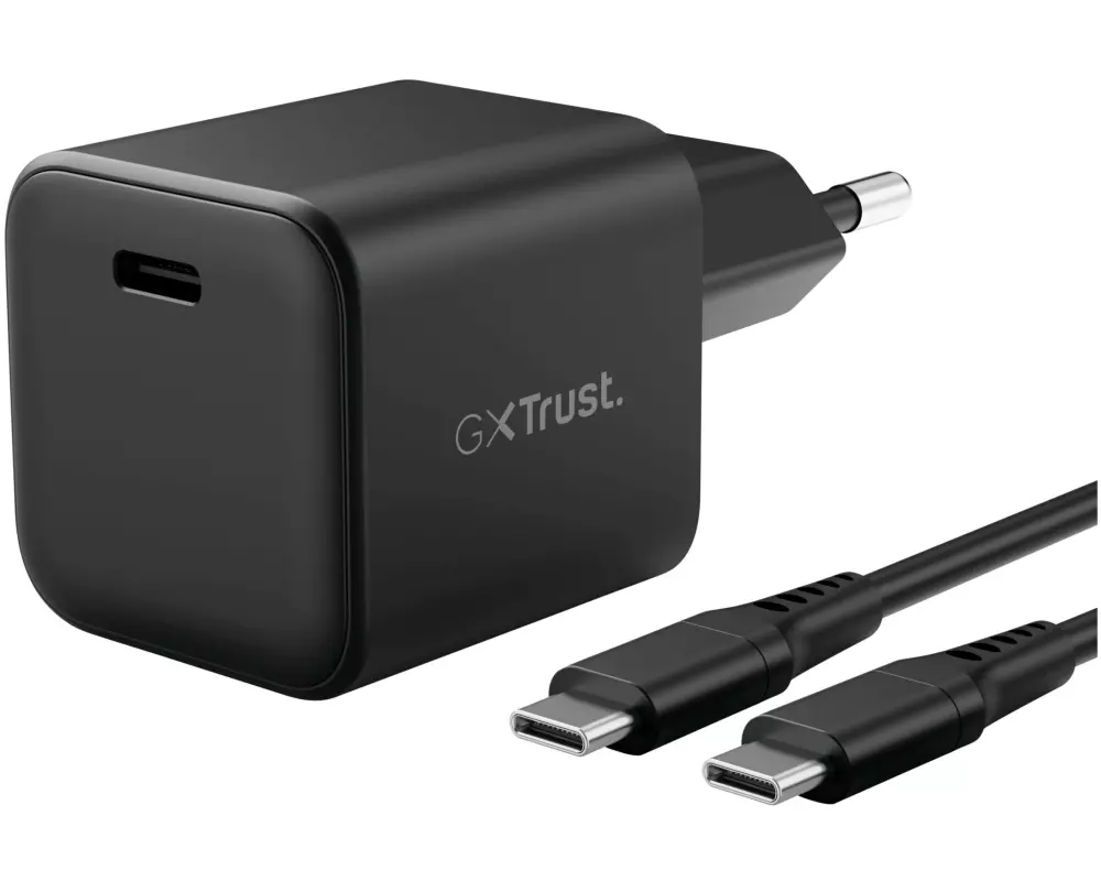 Trust GXT 1258 USB-C 65 W GaN Schwarz