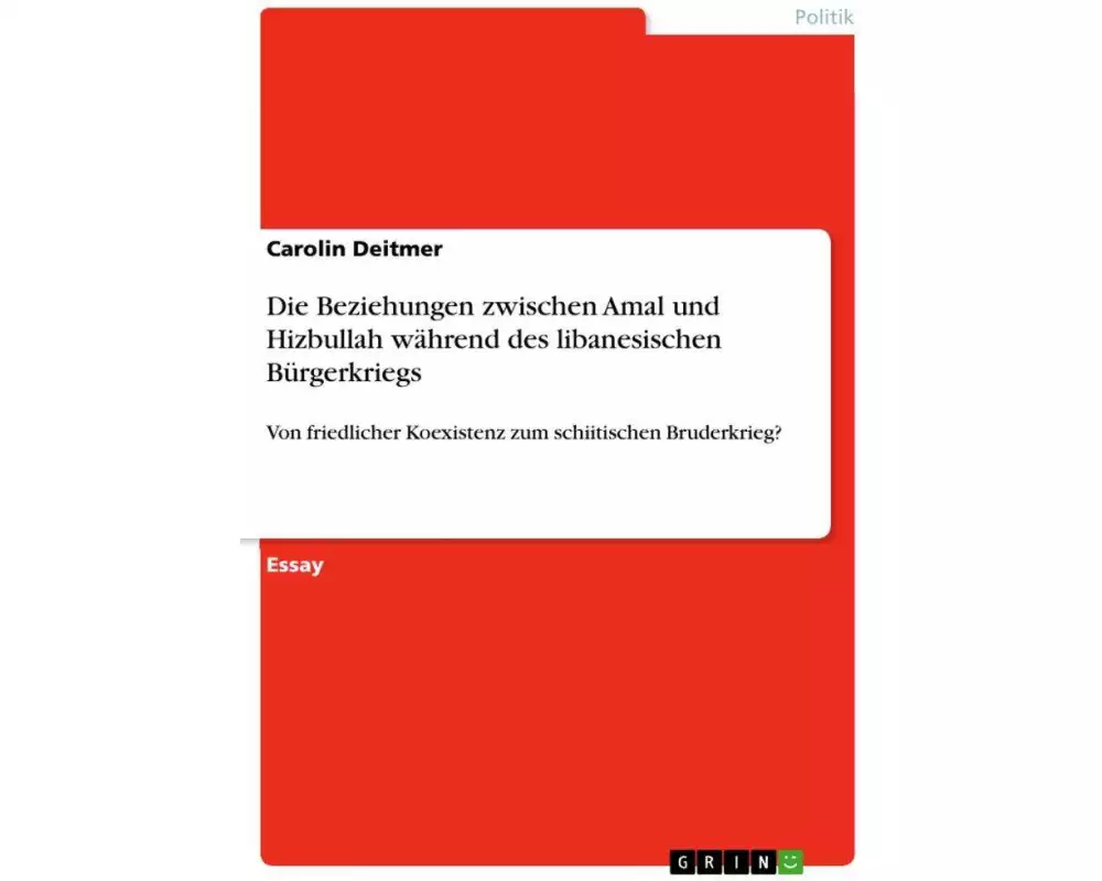 Die Beziehungen zwischen Amal und Hizbullah während des libanesischen Bürgerkriegs