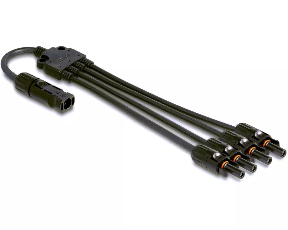 Delock Splitter Kabel DL4 1x Stecker zu 4x Buchse 4 mm², 50 cm