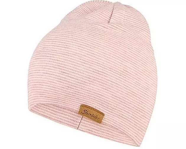Sterntaler Mütze Beanie Streifen Puderrosa melange Gr. 49