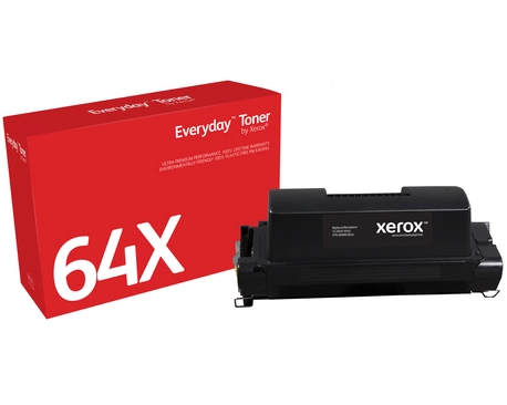 Everyday Black Toner by compatible with HP 64X (CC364X), High capacity. Black toner page yield: 24000 pages, Printing colours: Black, Quantity per pack: 1 pc(s)