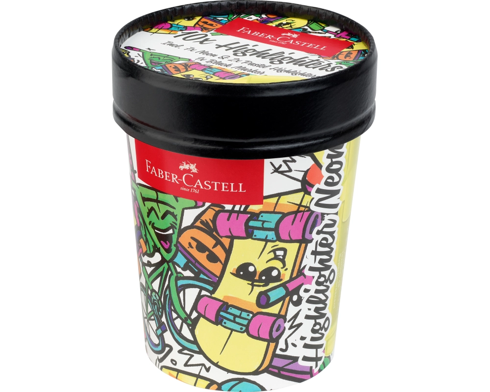 FABER-CASTELL Leuchtstift Icecream cup 1-5mm 254695 Superfluorescent 10 Stück