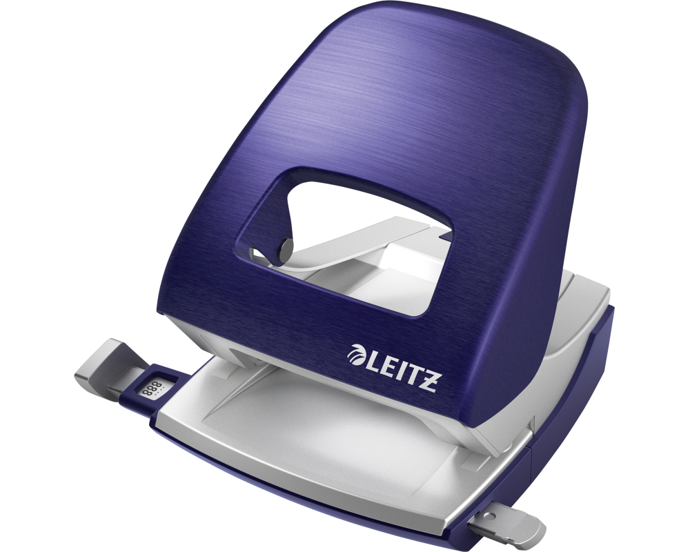 LEITZ Bürolocher NewNeXXt Metall 50060069 titan blau 30 Blatt
