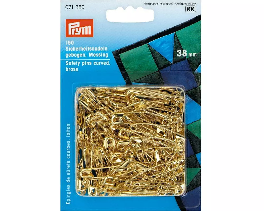 Prym Sicherheitsnadel Gold, Nr. 2, 38 mm