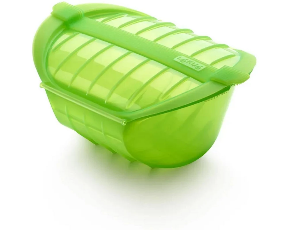 Lékué Mikrowellen-Dampfgarer Tief Grün