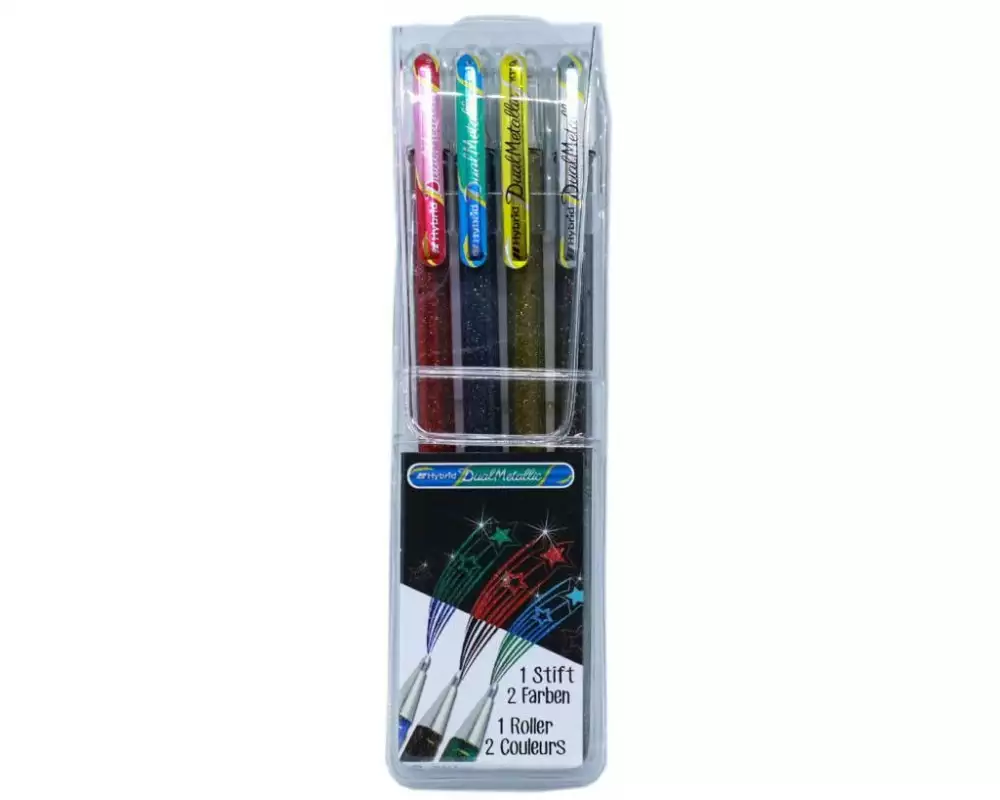 pentel Gelschreiber Hybrid Gel Dual Metallic 1 mm, Mehrfarbig