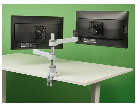 R-Go Tools RGOVLZE4TWSI Flachbildschirm-Tischhalterung 81,3 cm (32") Tisch/Bank Schwarz, Silber