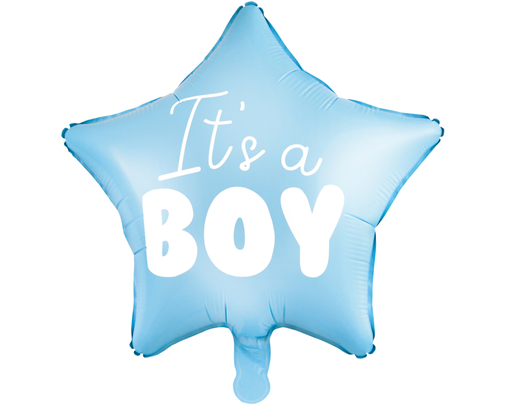 PARTYDECO Folienballon 45cm FB22P-001J It's a boy blau