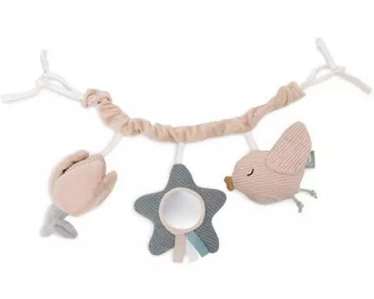 Jollein Kinderwagenkette Lovely Birds Rosa