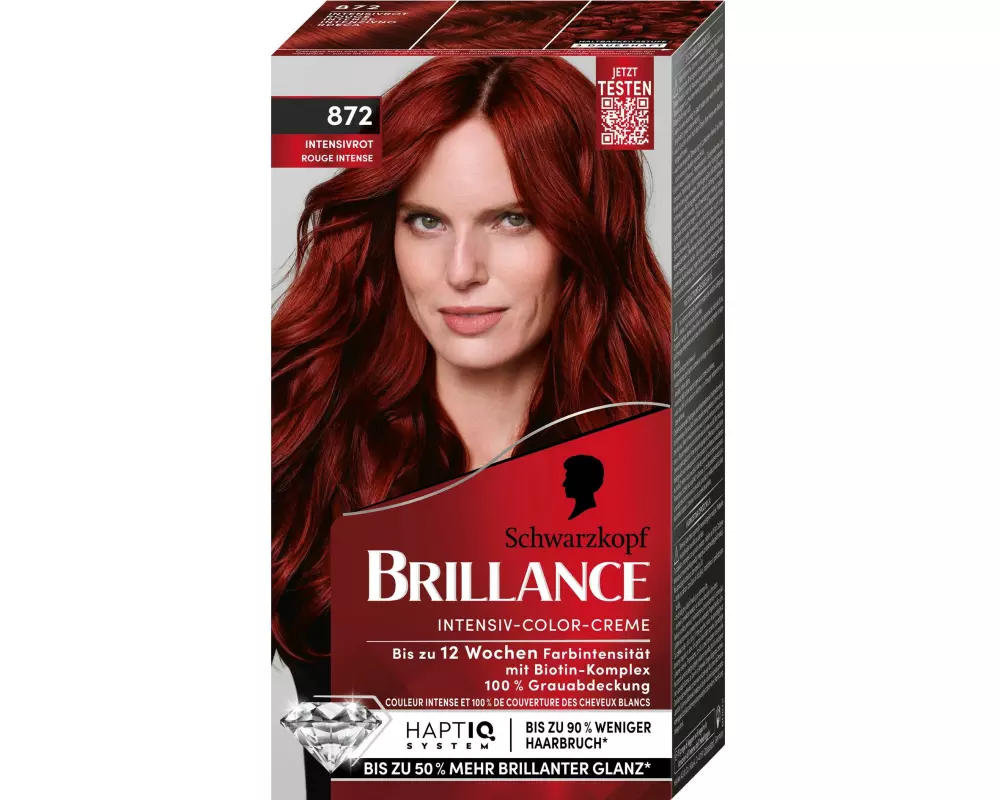 Schwarzkopf BRILLANCE Haarcoloration Brillance 872 Intensivrot