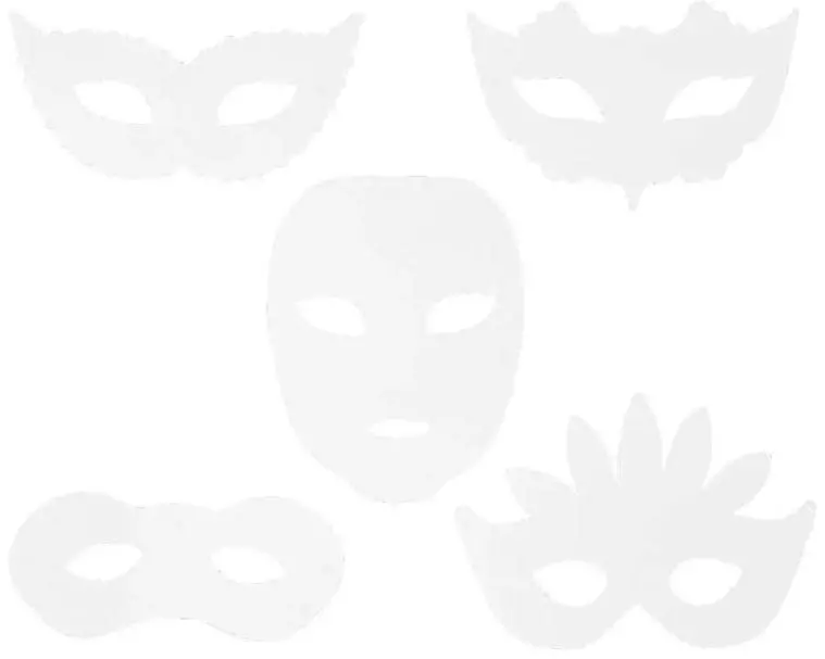 Creativ Company Papp-Maske Weiss, 16 Stück
