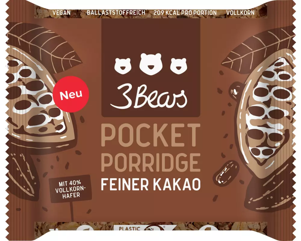 3Bears Pocket Porridge feiner Kakao 55 g